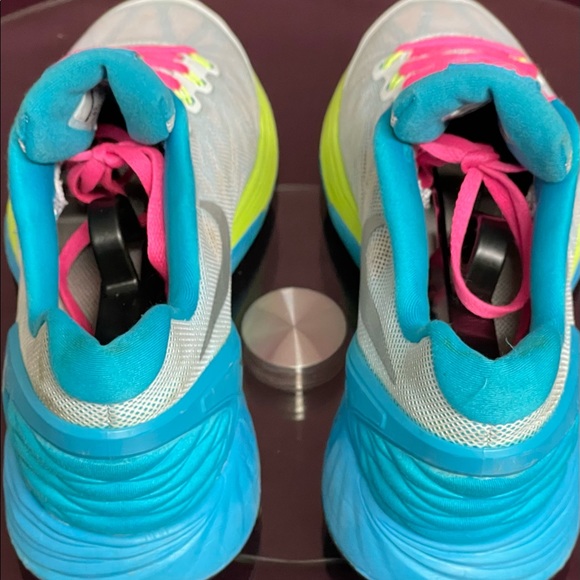 Nike Lunarglide 6 GS SZ 7Y White Pink Blue 654156 100 - Picture 4 of 13